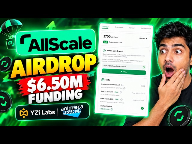 AllScale Airdrop Guide🔥 | Start Earning AS Points | $6.5M Project