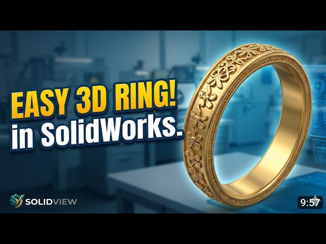 How to Model a 3D Ring in SolidWorks (Super Easy Tutorial for Beginners)