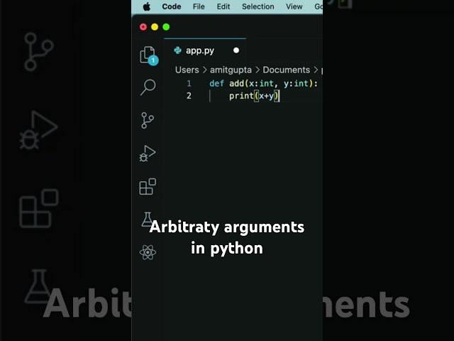 Arbitrary argument in python #python #pythontutorial #pythonforbeginners #pythonprogramming #coding
