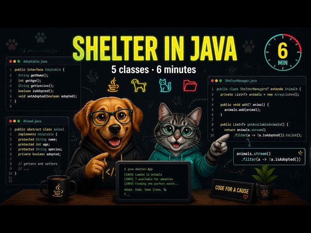 Build an Animal Shelter in Java | Step-by-Step Coding (4 min)