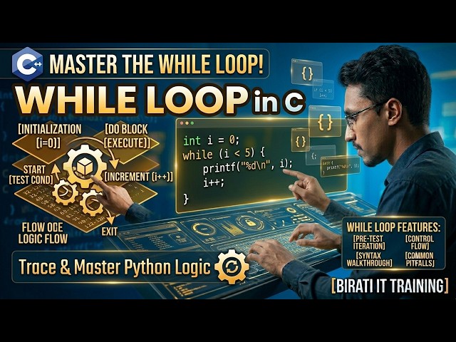 Learn the WHILE LOOP in C! (Step-by-Step Syntax, Tracing & Examples)