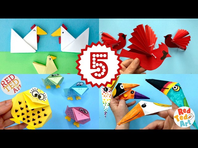 5 Paper Bird Crafts