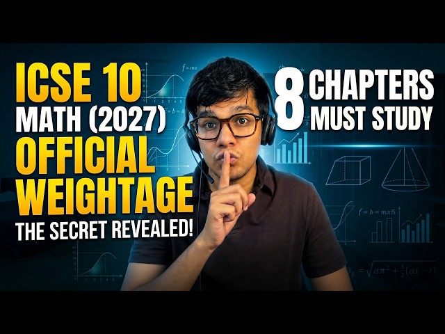 REVEALED: The ICSE 10 Math (2027) OFFICIAL Weightage!