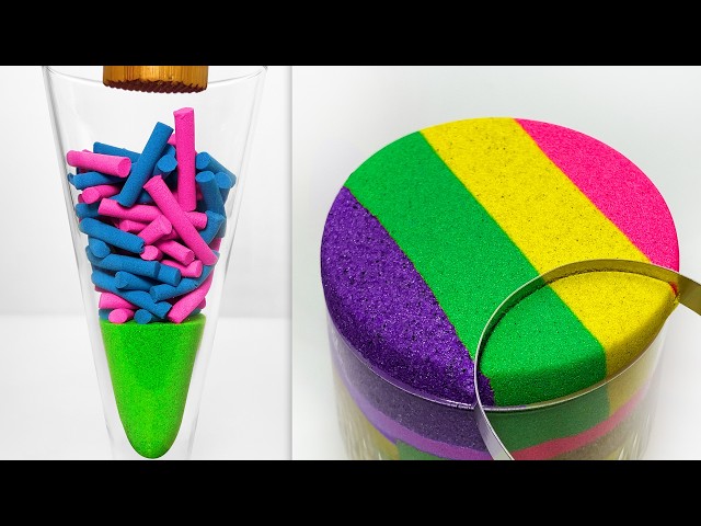 Very Satisfying and Relaxing Compilation 374 Kinetic Sand ASMR