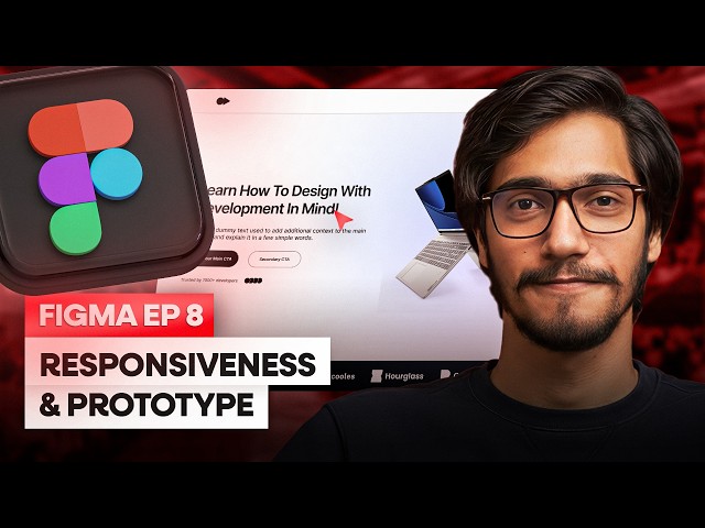 Figma Complete Course EP 08 – Make Your Design Responsive + Interactive Prototype