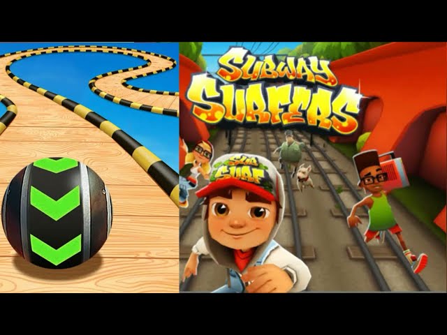 Sky ball rolling/Subway Surfers All levels game play iOS, and Android apk