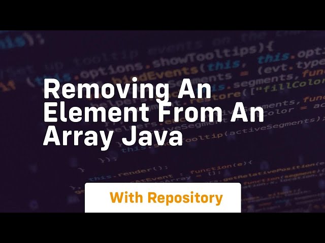 removing an element from an array java