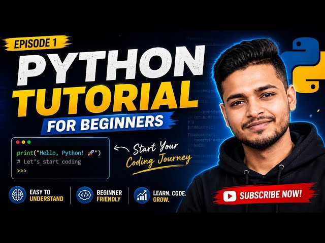     Python Tutorial for Beginners in Hindi | Episode 1 | Learn Python ⭐