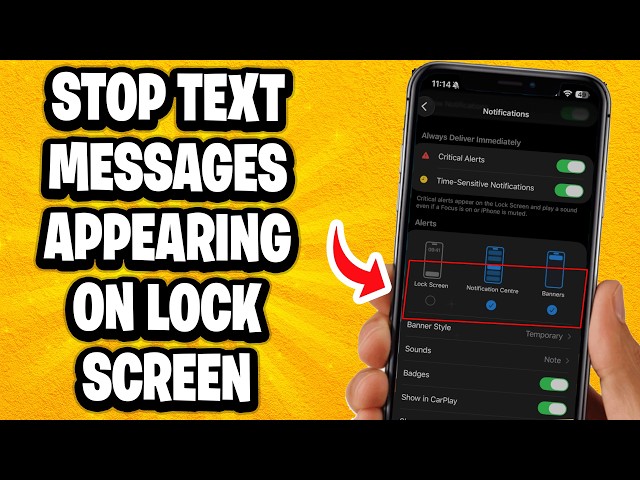 How to Stop Text Messages From Appearing on Lock Screen