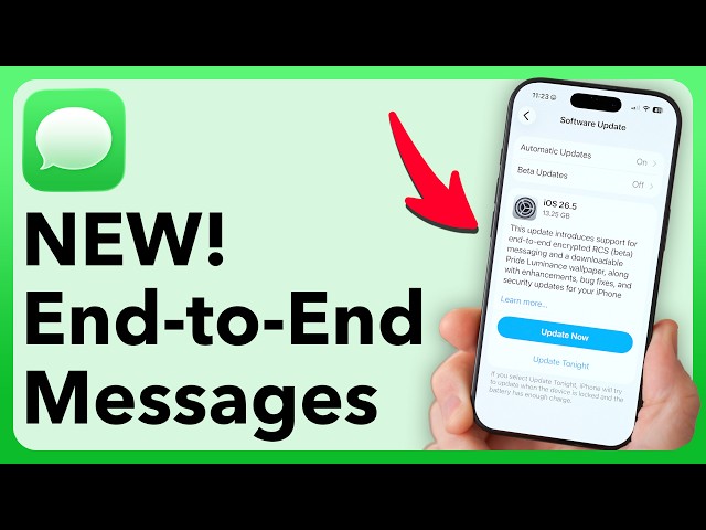 New! End-To-End Encrypted Messages On iPhone