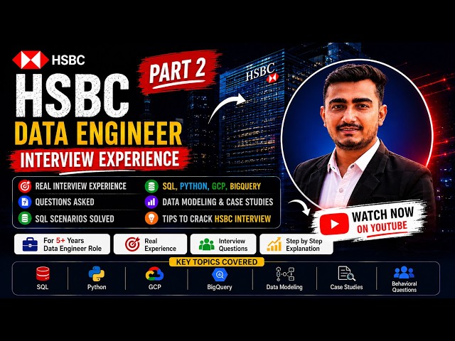 HSBC Data Engineer Interview Questions & Experience | Part 2