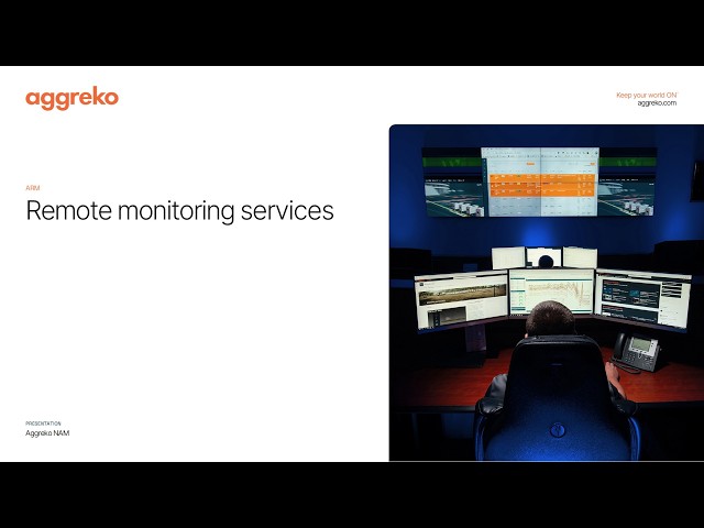 Smarter solutions with remote monitoring services | Aggreko