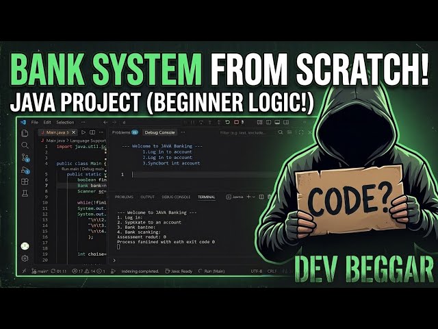 Java Banking System Project | Beginner OOP & Logic Practice