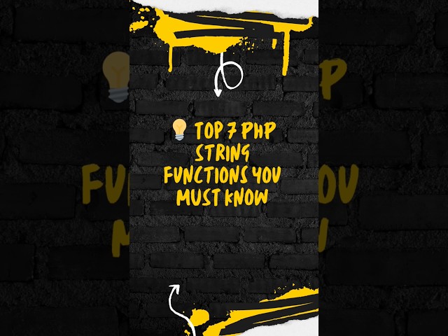 string functions in php #coding#viral#youtubeshorts#learnphp#phpbasics#codersnippet#programmingbasic