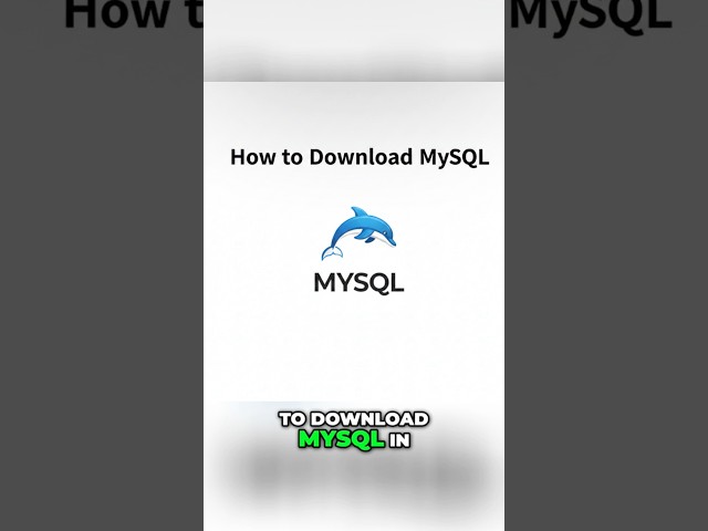 Install MySQL in 2 minute ! #mysql #download #shorts #youtubeshorts #database #server #upload #learn
