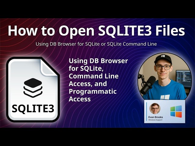 How to Open SQLITE3 Files (SQLite 3 Database)