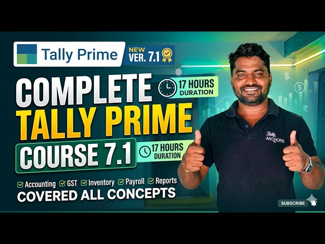 Tally Prime Full Course in 17 Hours | Master Accounting, GST & Payroll from Scratch (2026)