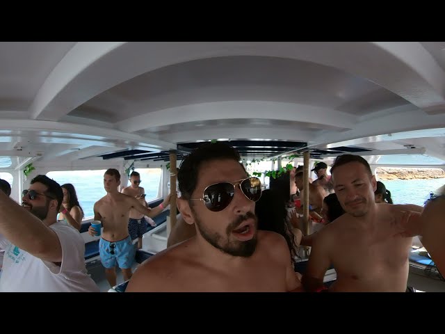 360° Video Sexy Girls In Bikini Party Boat Ibiza Music Naked Ladies Spain Daniel Nelu #TravelVlog 6K