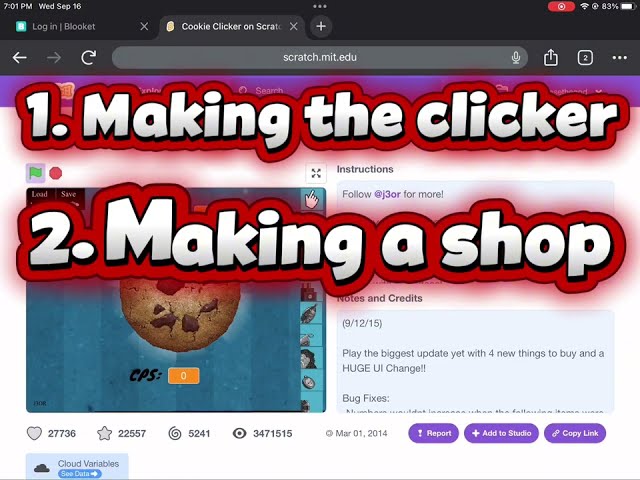 Scratch tutorial for a clicker!