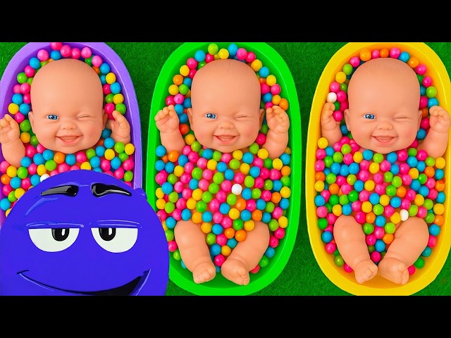 Satisfying Video l How to Make Rainbow Bathtubs into Mixing Slime with Glitter Pool Cutting ASMR 2
