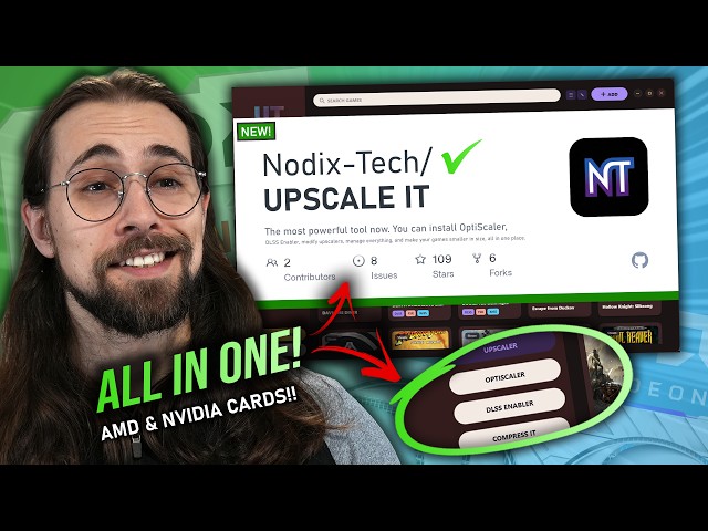 Upscale It DOES IT ALL!! Optiscaler, DLSS Enabler, DLL Swap & Game compression!!