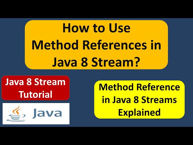 How to Use Method References in Java 8 Stream? | Java 8 Streams Tutorial | Streams in Java 8