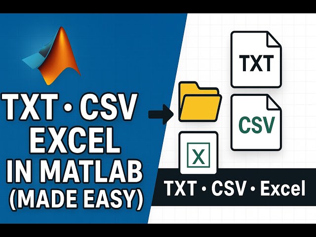 MATLAB: external FILES Handling Masterclass: Read & Write TXT, CSV, and Excel Like a Pro