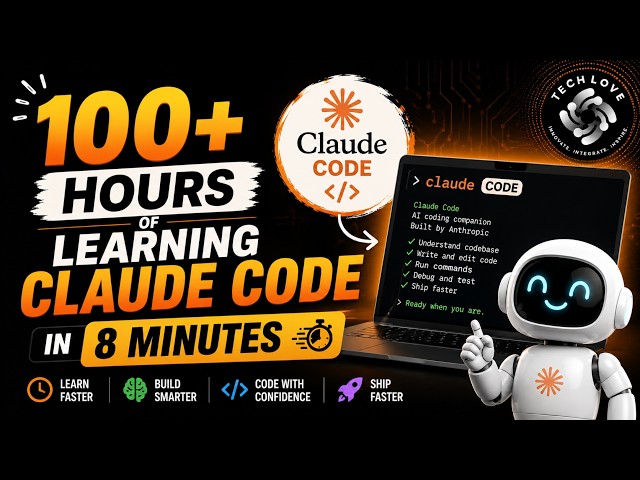 100+ hours of Learning Claude Code in 8 minutes (2026 tutorial / unknown tricks / newest model)