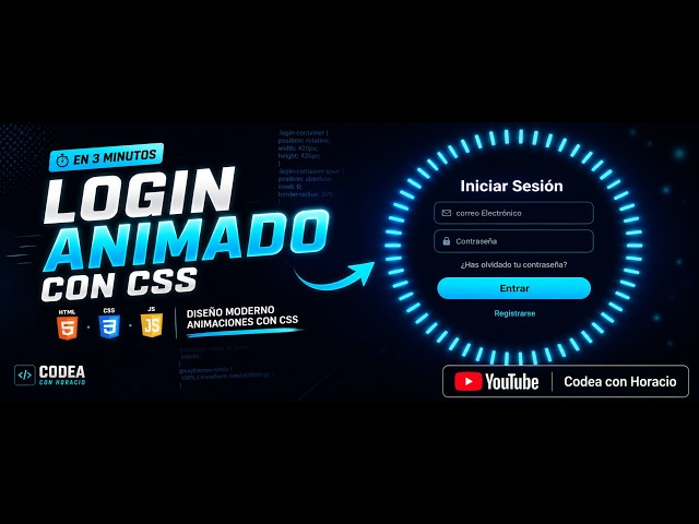 Transforma un Login Básico en un Login Glassmorphism con HTML CSS y JS ✨
