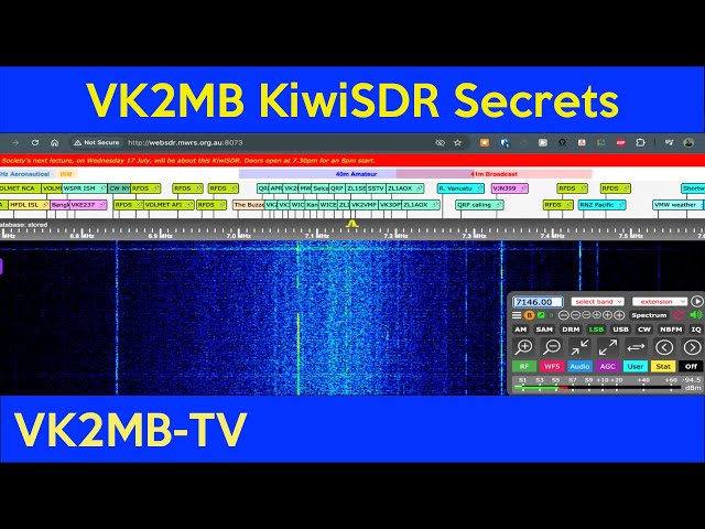 VK2MB KiwiSDR Secrets - Richard Murnane VK2SKY - Manly-Warringah Radio Society lecture