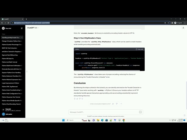 Python3 aiohttp invalid character in header