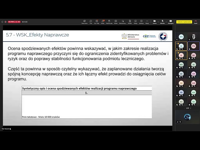 Programy naprawcze - szkolenie dla pracowników podmiotów leczniczych