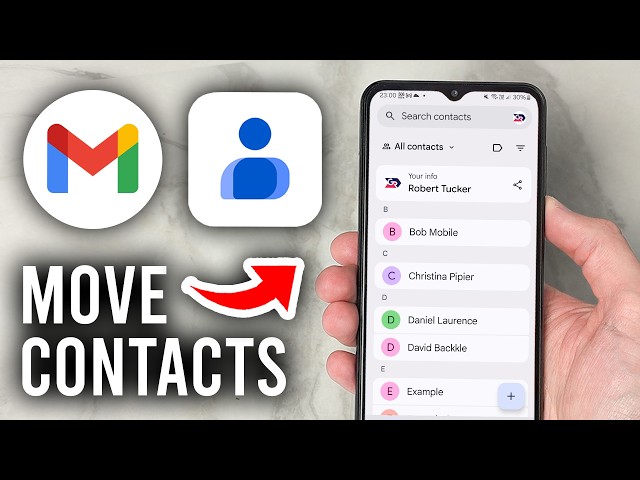 How To Move Contacts From Mobile To Gmail - Tutorial