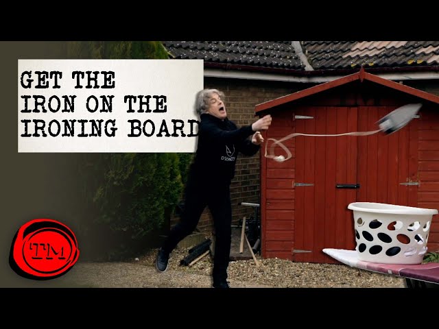 Get the Iron onto the Ironing Board From the Furthest Distance | Taskmaster