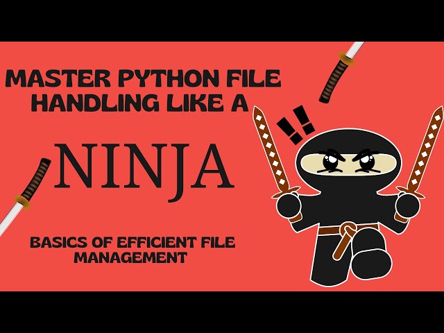 Master Python File Handling Like a Ninja: Basics of Efficient File Management