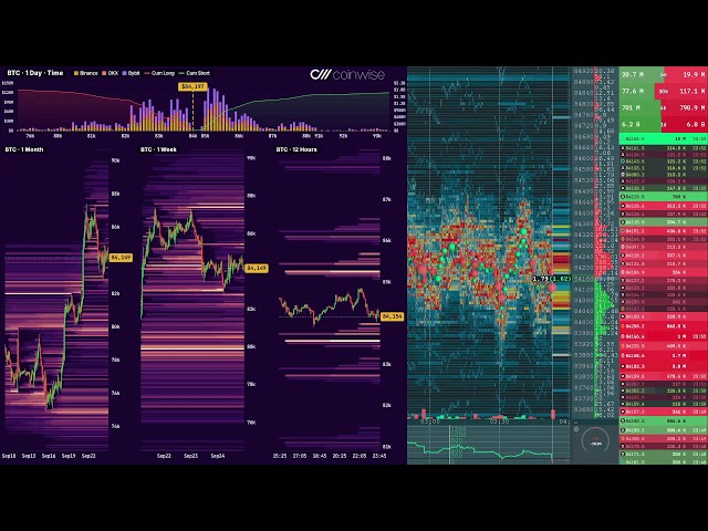 HD Bitcoin Live BookMap + Liquidation HeatMap + KingFisher #bookmap #hyblock #liquidations #bitcoin