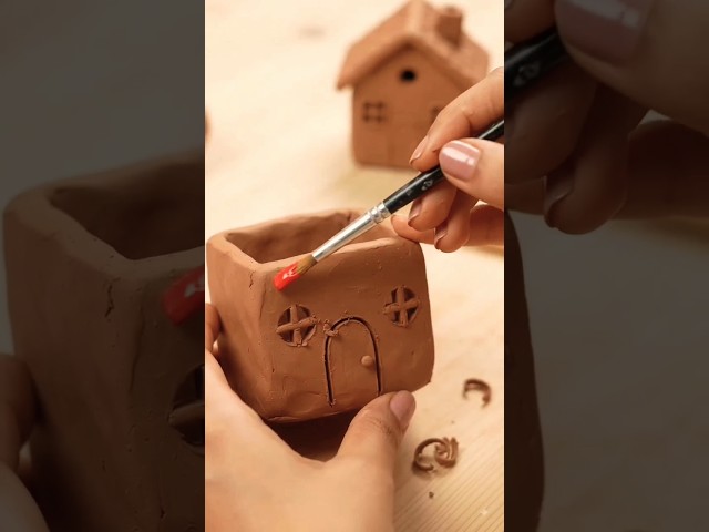 DIY 12 Cute Miniature Clay House Making | Kitchen set mitti bartan | How to make Kitchen set Art