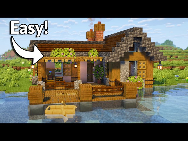 Minecraft: Easy Lakeside Survival House [Tutorial]
