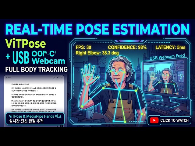 OpenCV + ViTPose + USB Webcam | Real-time Full-body Pose Estimation