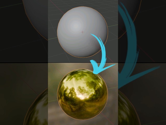 Blender Gold Material using Principled BSDF shader node #blender #tutorial #cgian