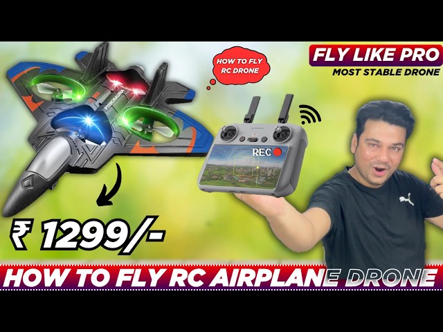 How to Fly RC Airplane Drone like a Pro ! Remote Control Fighter Jet Drone