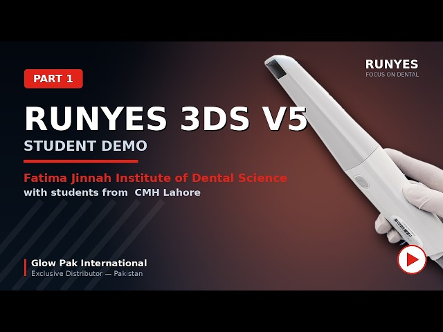Runyes 3DS V5 Intraoral Scanner Demo at Fatima Jinnah Institute of Dental Science | Part 1