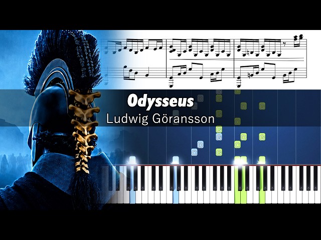 Ludwig Göransson - Odysseus - Piano Tutorial with Sheet Music