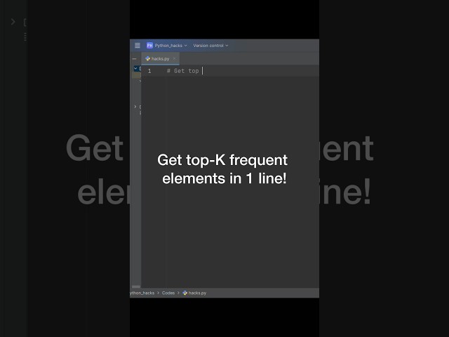 This Python trick solves Top-K questions 🤯 #python #shorts