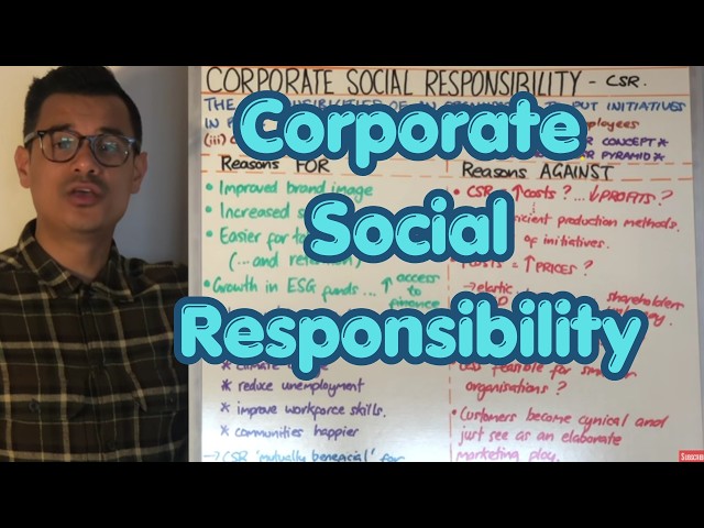CSR - Reasons For & Against - Corporate Social Responsibility - A Level Business