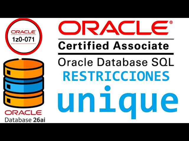 ORACLE DATABASE SQL CERTIFICATION 1Z0-071 | CONSTRAINTS, UNIQUE IN ORACLE SQL (video 96)