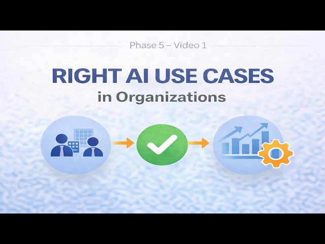 Phase 5 – Video 1 | Identifying the RIGHT AI Use Cases in Organizations