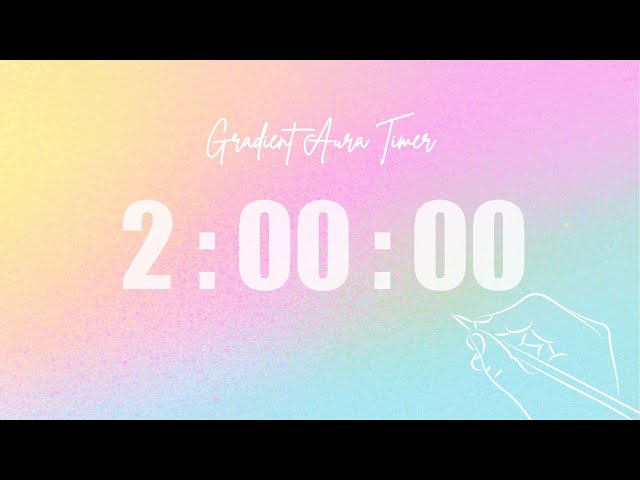 2 Hour Silent Study Timer | Soft Alarm Only | Aesthetic Focus | ADHD-Friendly