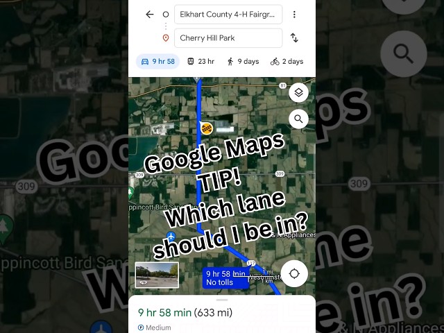 Know What Lane to be in with Google Maps!!! #shorts #rvlife