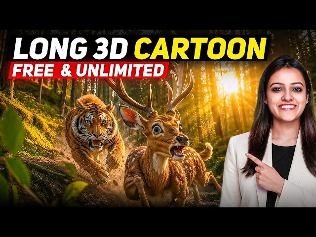 Make FREE 3D Cartoon Animation AI Videos🔥Long, Single Click ✅ AI Video Kaise Banaye✨ Video Generator